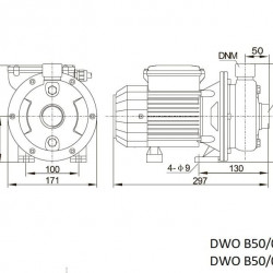 Pompa do brzeczki, wina, piwa DWO B50/025, 220V/50Hz, AISI 304