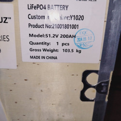 Zestaw akumulatorów 51,2 V 200 Ah LiFePO4, typ ścienny LFP z ogniwami EVE 3,2 V 100 Ah LiFePO4 klasy A